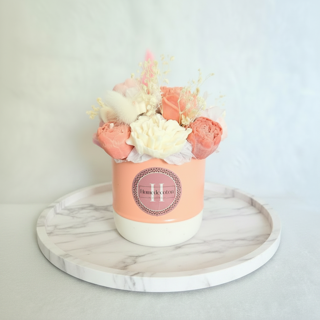Bouquet rose & blanc